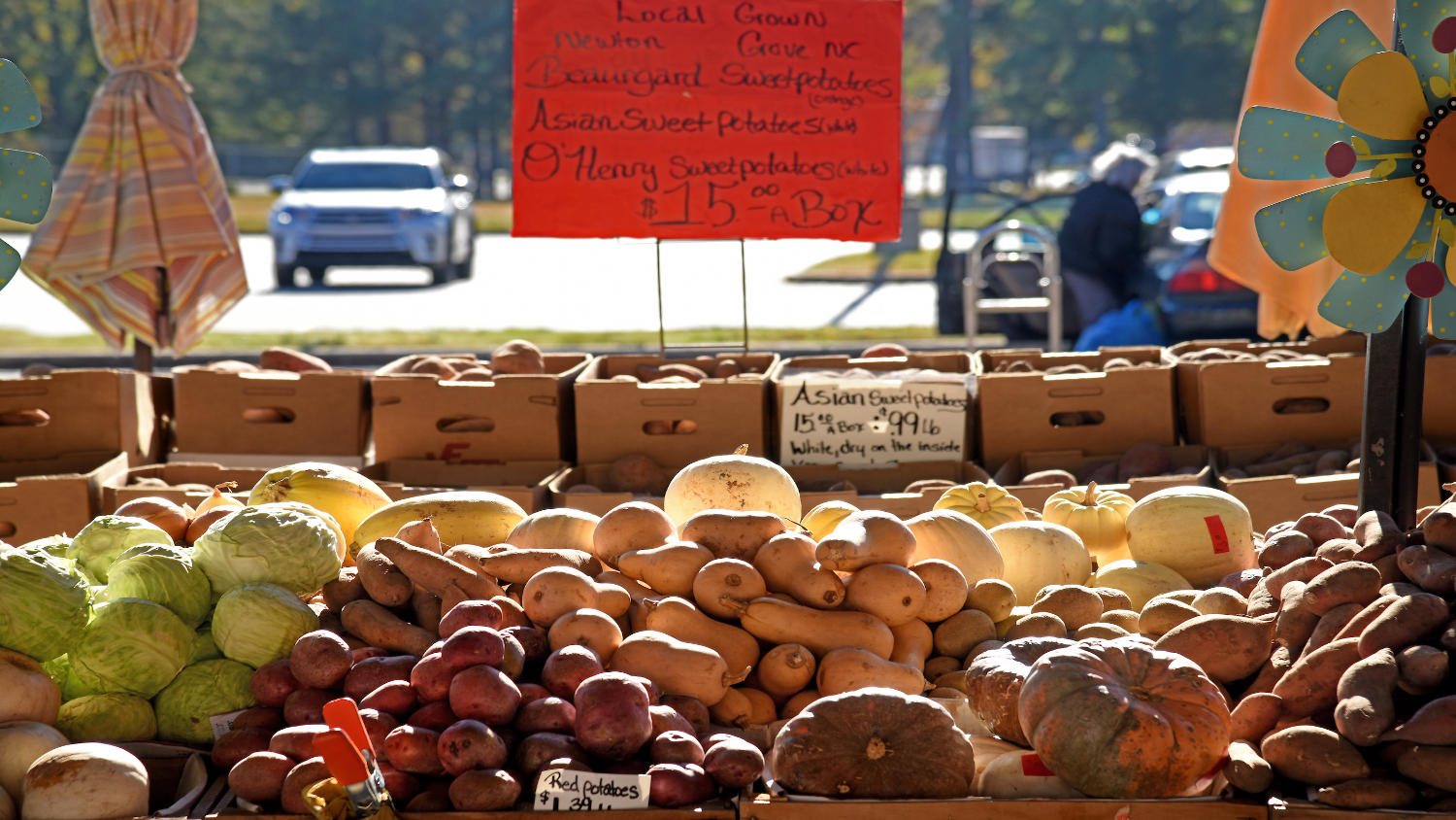 A picture of a farmer's market