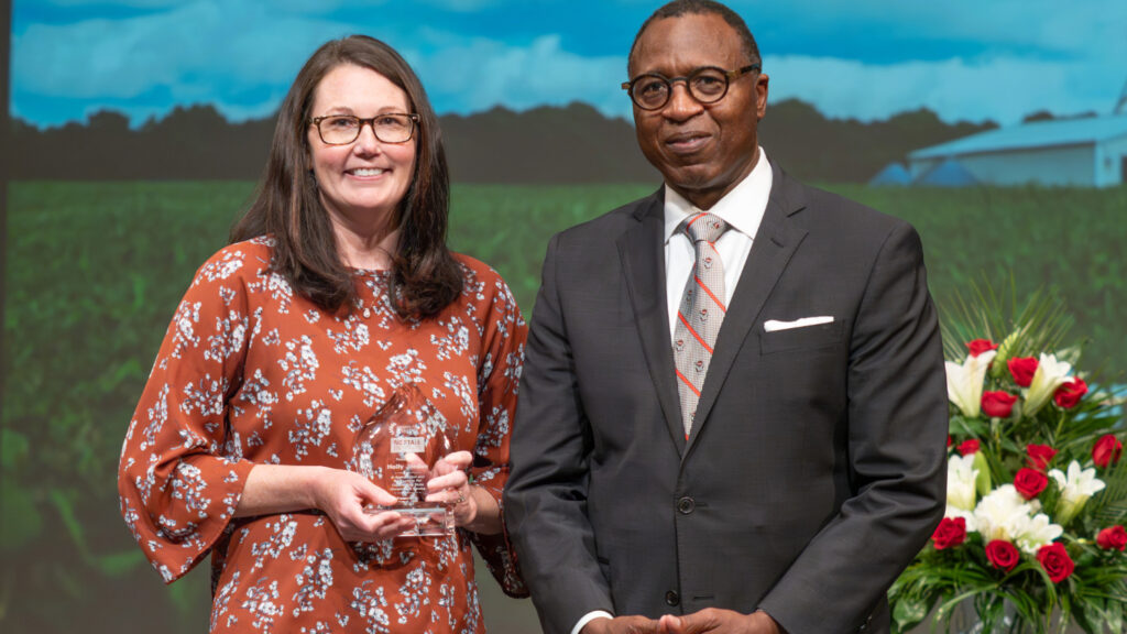 Holly Jordan and Chancellor Kevin Howell
